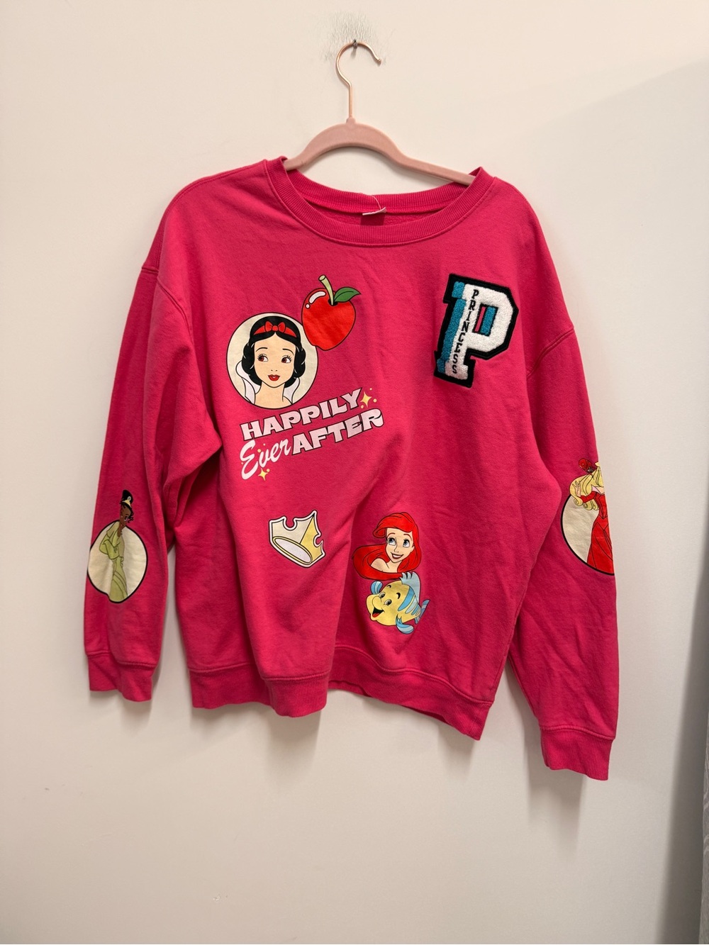 Disney Pink 'Happily Ever After' Princess Sweatshirt - Picture 1 of 4